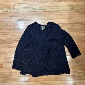 Blue donegal sweater, vintage, excellent condition, size small